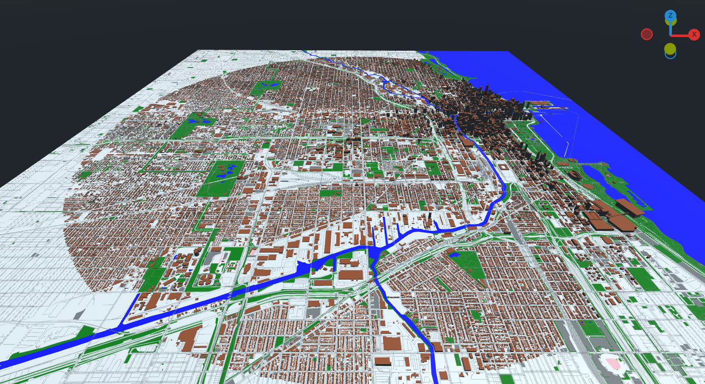 Vue d’ensemble de la reconstruction urbaine de Chicago avec Ktirio.